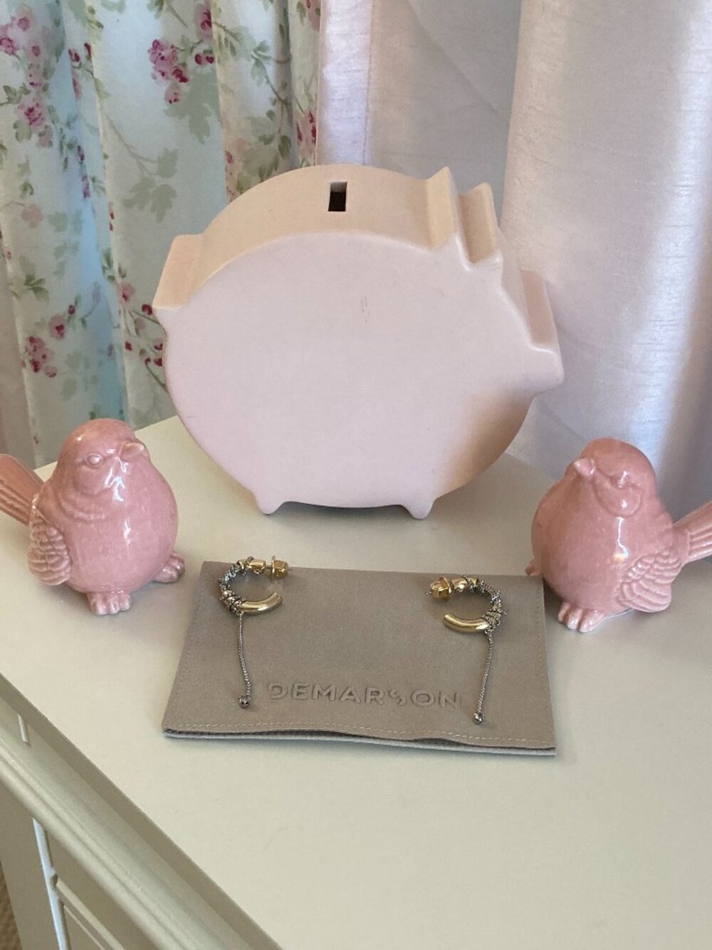 NWT Demarson Amity Earrings in gold and crystal